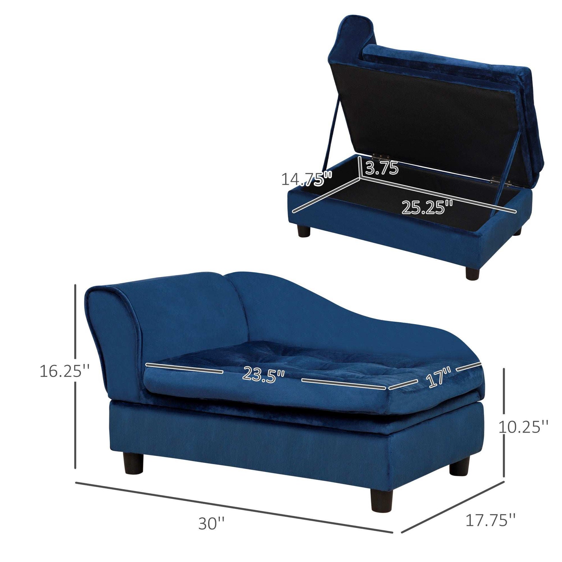 Luxury Small Dog Bed With Hidden Storage - Purrfect Pet Haven