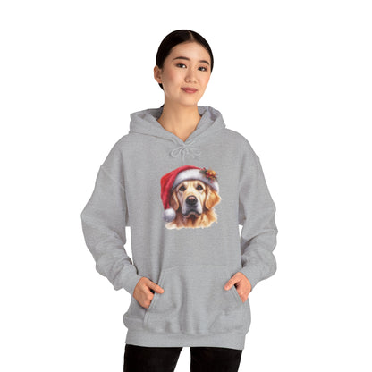 Christmas Hoodie - Golden Retriever in Santa Hat - Purrfect Pet Haven