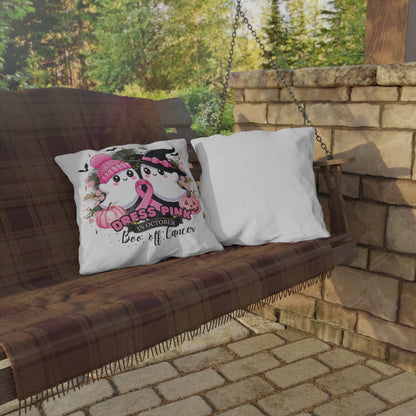 Breast Cancer Awareness Halloween Pillow - Boo Off Cancer - Purrfect Pet Haven