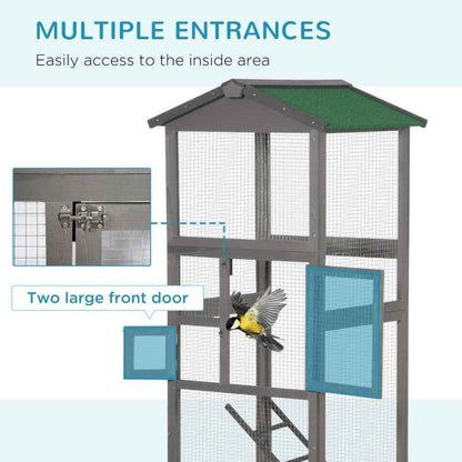 Wooden Bird Cage - Outdoor Aviary House