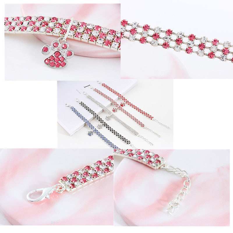 Pet Collar With Diamonds, Mixed-color Cat And Dog Supplies, Cat Claws, Elastic Cat And Dog Necklace Jewelry - Purrfect Pet Haven