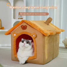 Cute House Type Cathouse Doghouse - Removable Washable Pet Bed - Purrfect Pet Haven