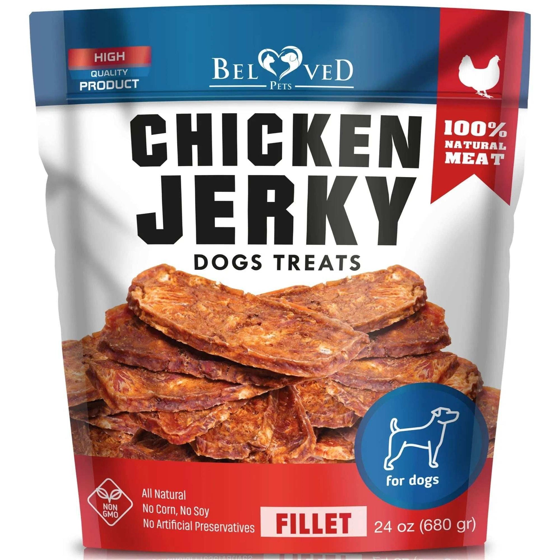 Chicken Jerky Dog Treats 1.5 Lb Human Grade Pet Snacks Grain Free Organic Meat All Natural High Protein Dried Strips Best Chews For Training Small & Large Dogs - Purrfect Pet Haven