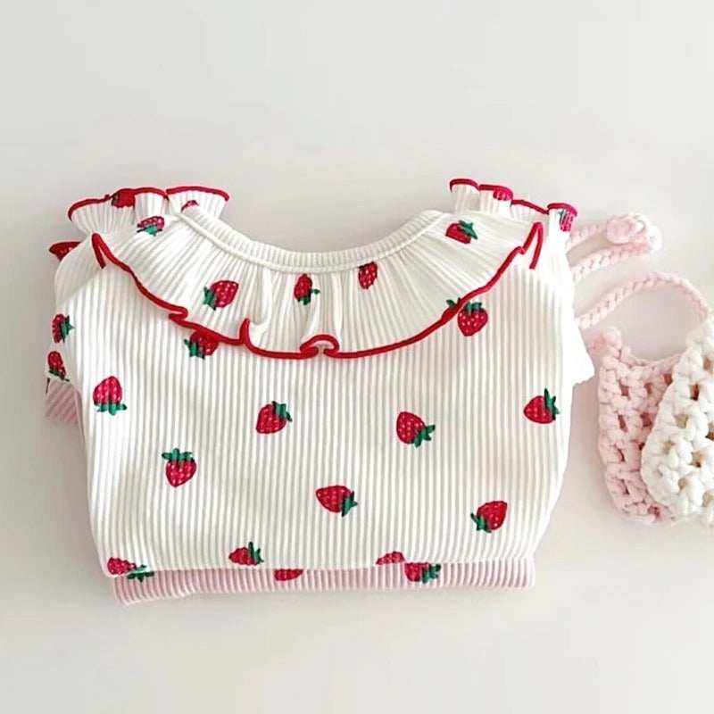 Summer Thin Lace Ruffle Strawberry Pet Cat Dog Clothes - Purrfect Pet Haven