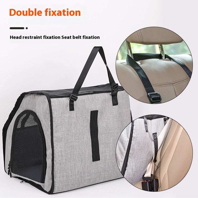 Portable Foldable Car Pet Cage - Waterproof Dog Travel Seat - Purrfect Pet Haven
