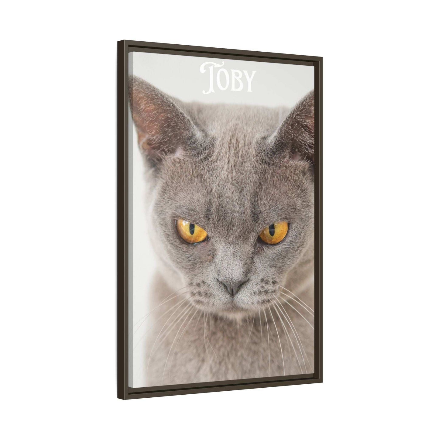 Personalized Photo Wall Art - Framed Matte Canvas Print for Pet Lovers - Customizable Name Print | Purrfect Pet Haven