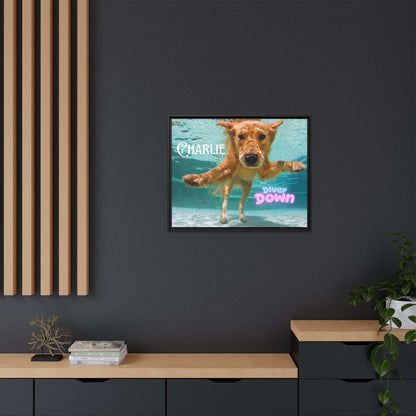 Framed Personalized Landscape Photo Canvas Wall Art - 'Add your Caption' - Purrfect Pet Haven