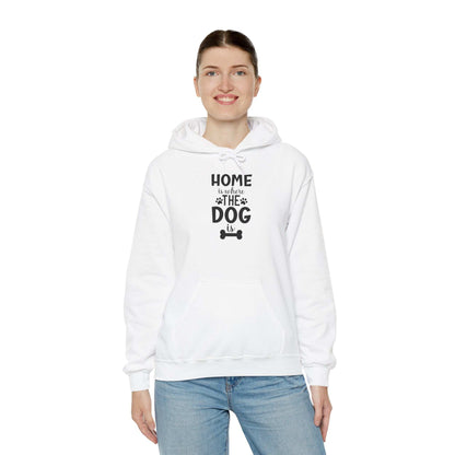 Home is Where the Dog Is Unisex Heavy Blend™ Hooded Sweatshirt | Purrfect Pet Haven