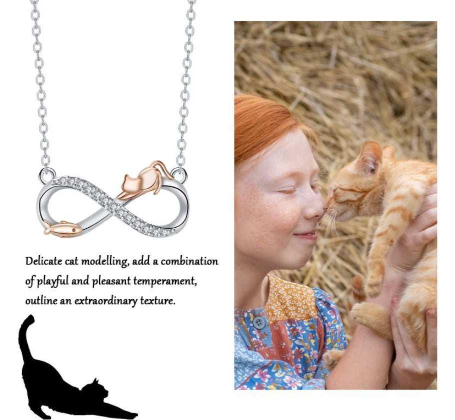 Special-interest Design Infinite Symbol Pendant Cat Necklace Gift - Purrfect Pet Haven