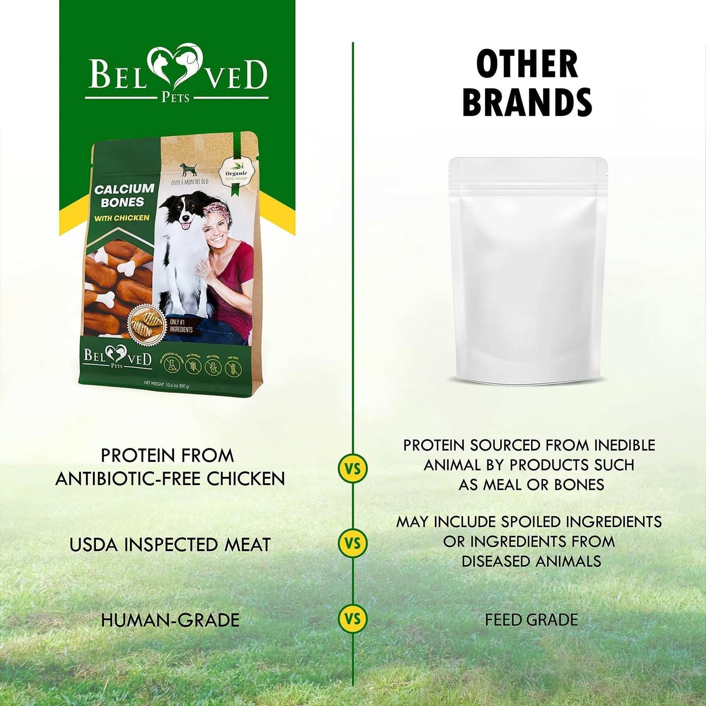 Dog Calcium Bones Wrapped Chicken & Rawhide Free Chew Treats Pet Healthy Dried Snacks Grain Free Organic Meat Chews For Training Small Large Dogs - Purrfect Pet Haven