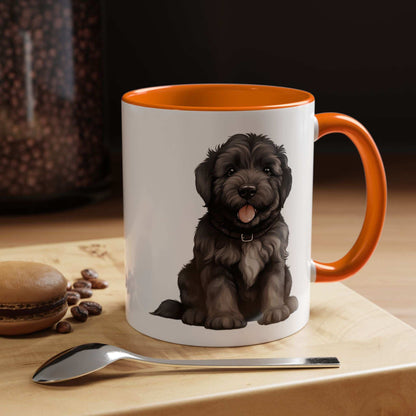 Cute Bouvier Des Flanders Dog Design Accent Coffee Mug - 11oz & 15oz - Purrfect Pet Haven
