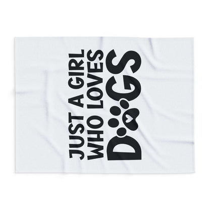 Just a Girl Who Loves Dogs - Fleece Blanket - Purrfect Pet Haven
