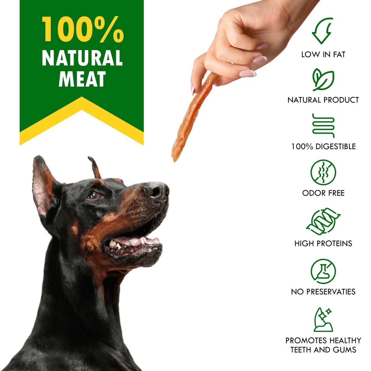 Human Grade Grain Free Meat Chicken Strips Dog Treats 10.6 Oz - Purrfect Pet Haven
