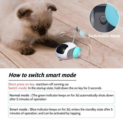 Automatic Moving Car Remote Controlled Smart Pet Toy - Interactive Playing - Purrfect Pet Haven