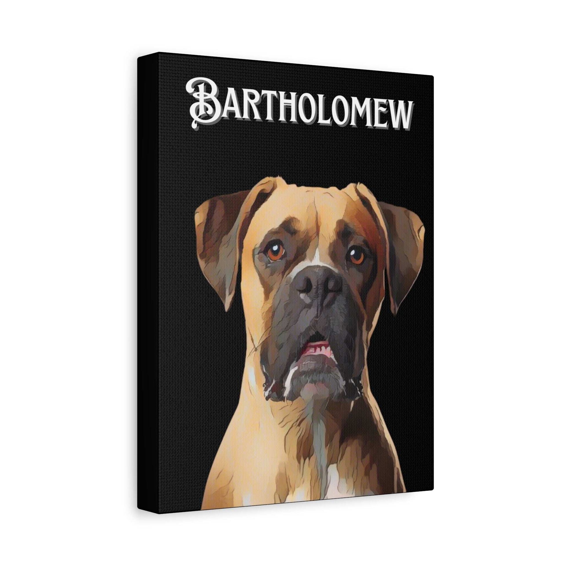 Personalized Dog Canvas Art - Custom Pet Portrait of Bartholomew | Purrfect Pet Haven