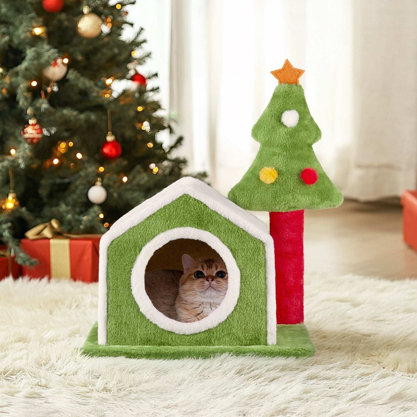 Cat House Christmas Tree - Cat Climbing Frame - Purrfect Pet Haven