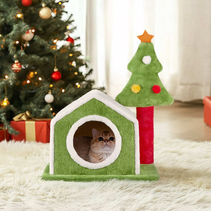 Cat House Christmas Tree - Cat Climbing Frame - Purrfect Pet Haven