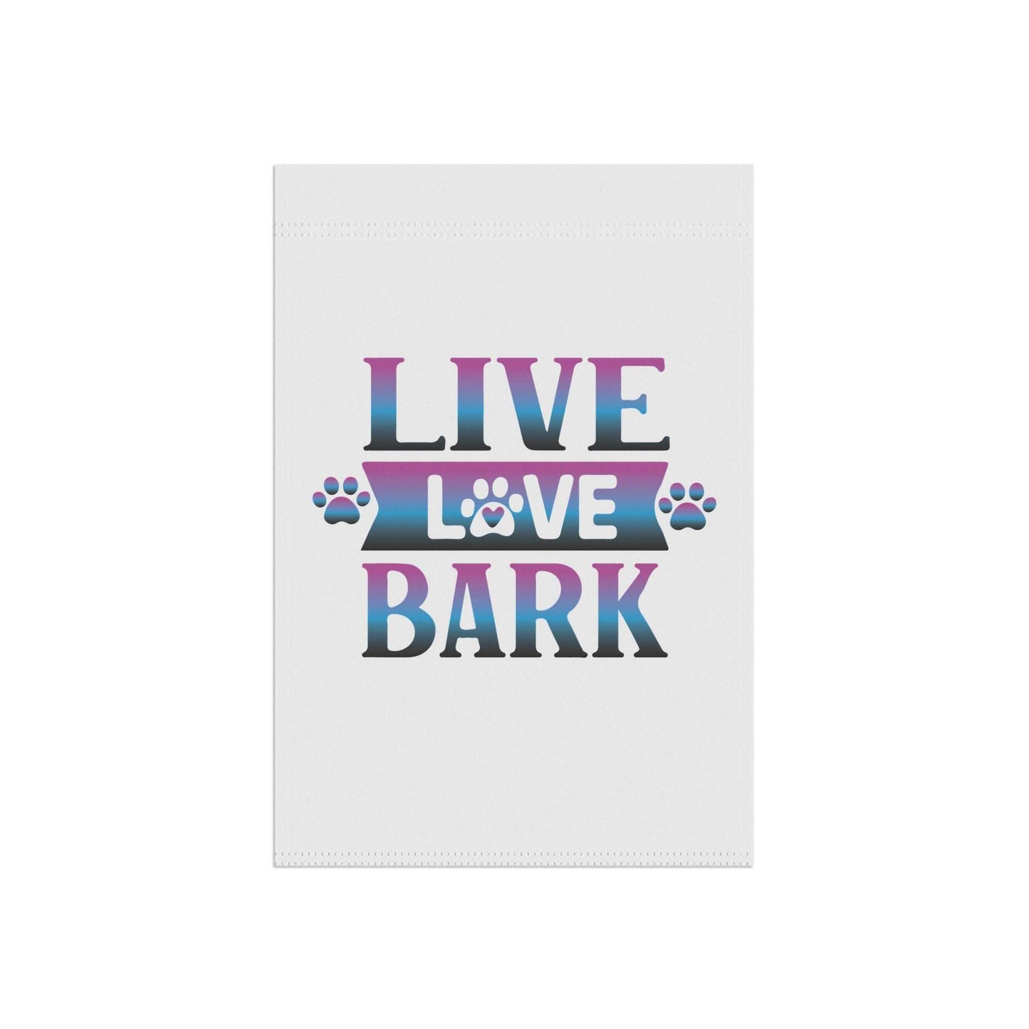 Dog Lovers Garden Banner - 'Live Love Bark' Decorative Flag - Purrfect Pet Haven