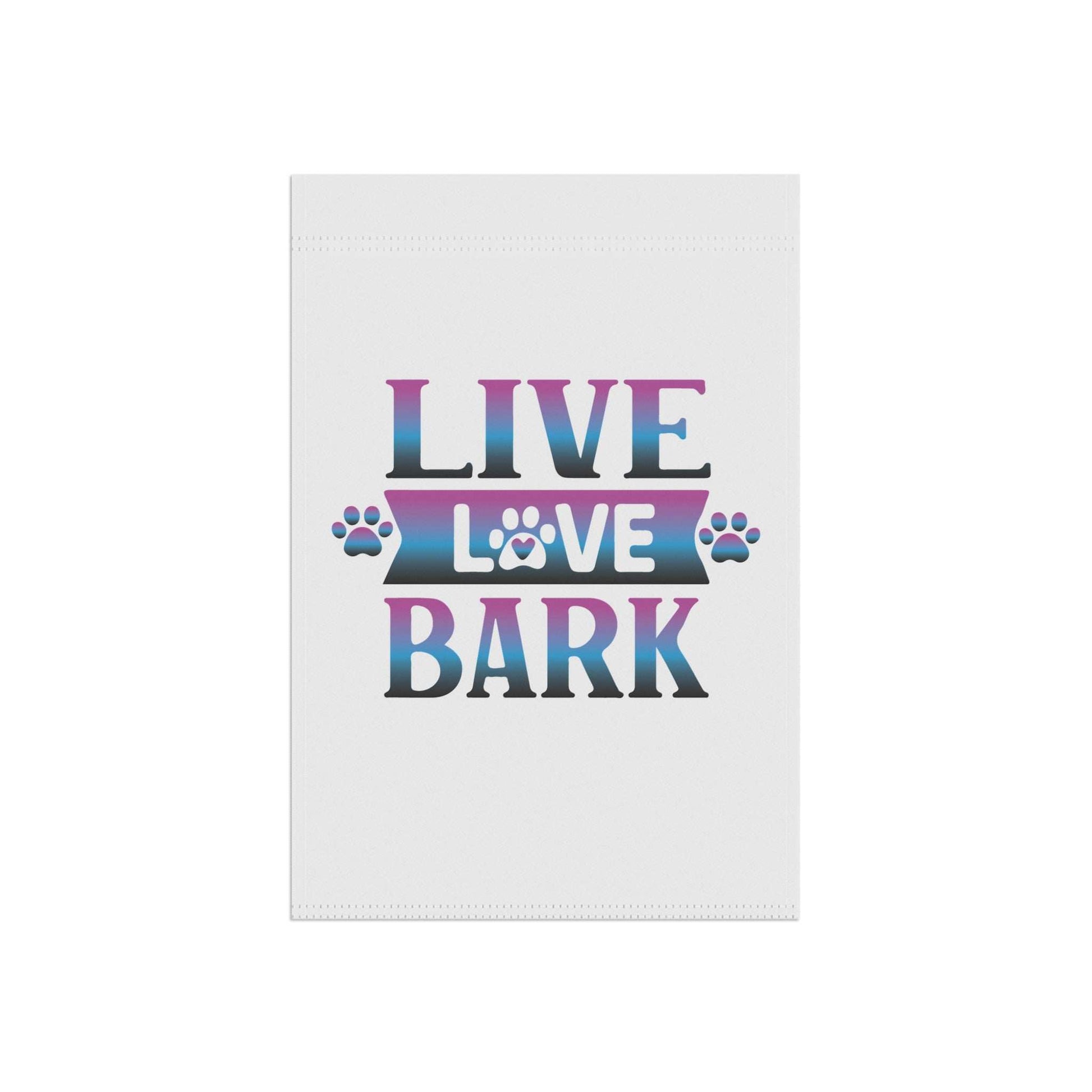 Dog Lovers Garden Banner - 'Live Love Bark' Decorative Flag - Purrfect Pet Haven