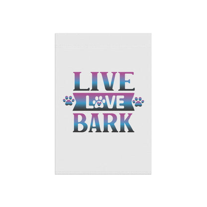 Dog Lovers Garden Banner - 'Live Love Bark' Decorative Flag - Purrfect Pet Haven