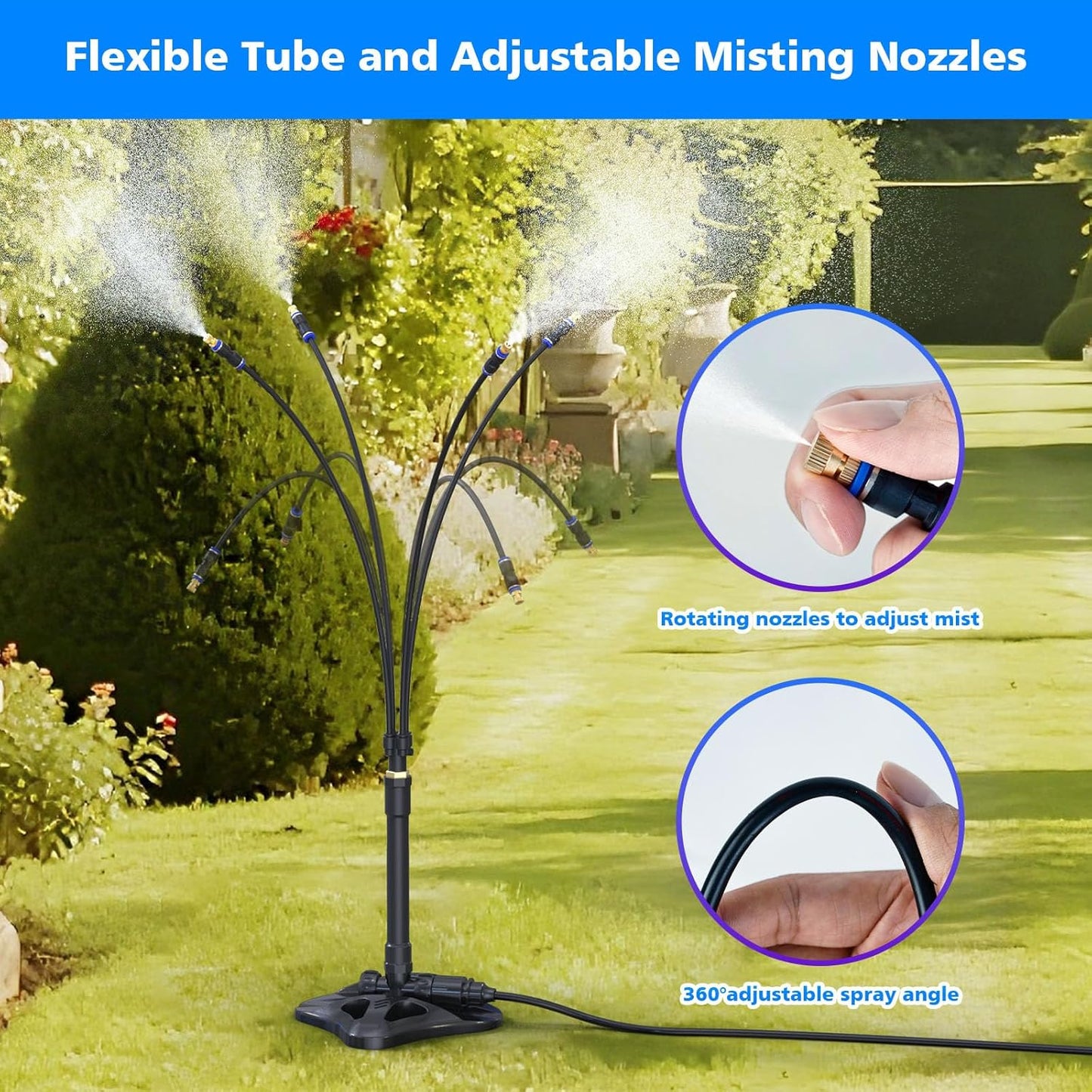Cool Pup Misting System - Dog Cooling 8M Outdoor 75°F - Purrfect Pet Haven
