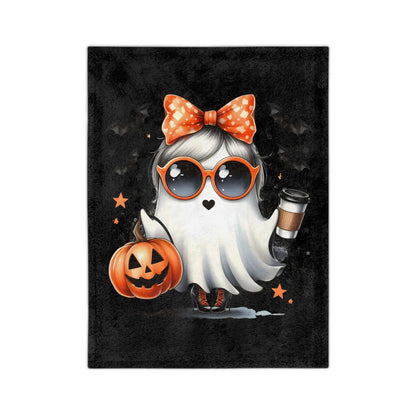 Halloween Ghost Blanket - Cute Spooky Fall Throw Microfiber - Purrfect Pet Haven