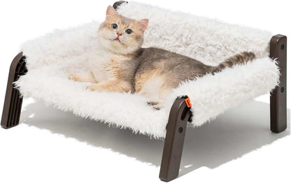 Raised Cat Bed - Elevated Plush 44lb Support - Purrfect Pet Haven