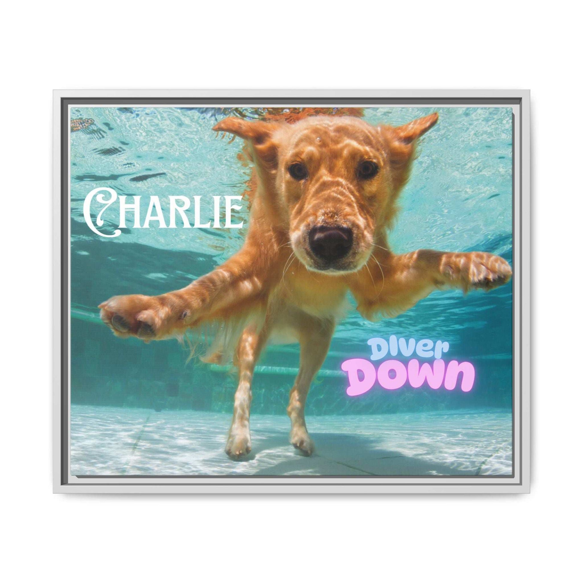 Framed Personalized Landscape Photo Canvas Wall Art - 'Add your Caption' - Purrfect Pet Haven
