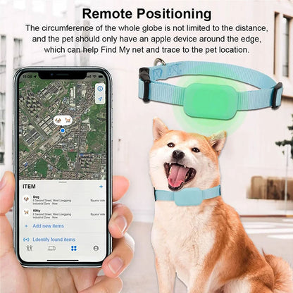Pet GPS Tracker Collar - Apple Find My No Subscription