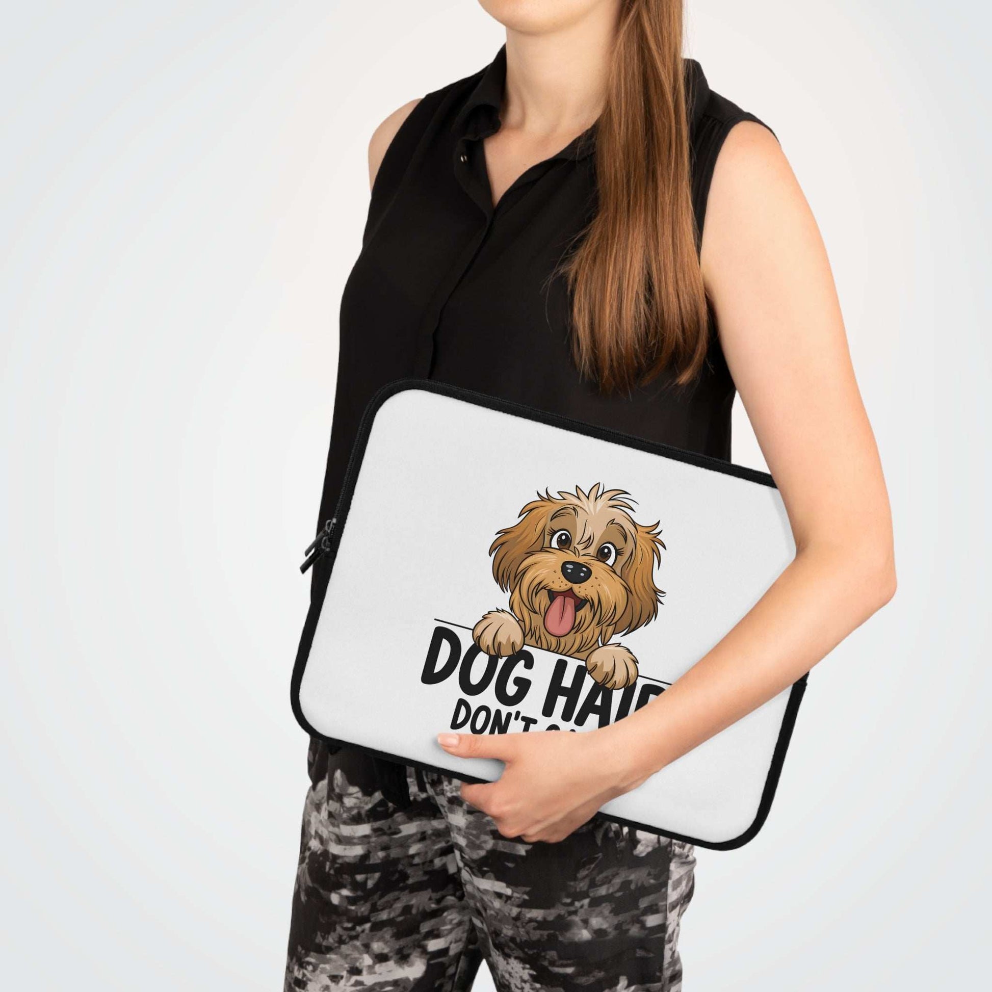 Dog Hair Don't Care Laptop Sleeve - Cute Dog Laptop Case - Purrfect Pet Haven