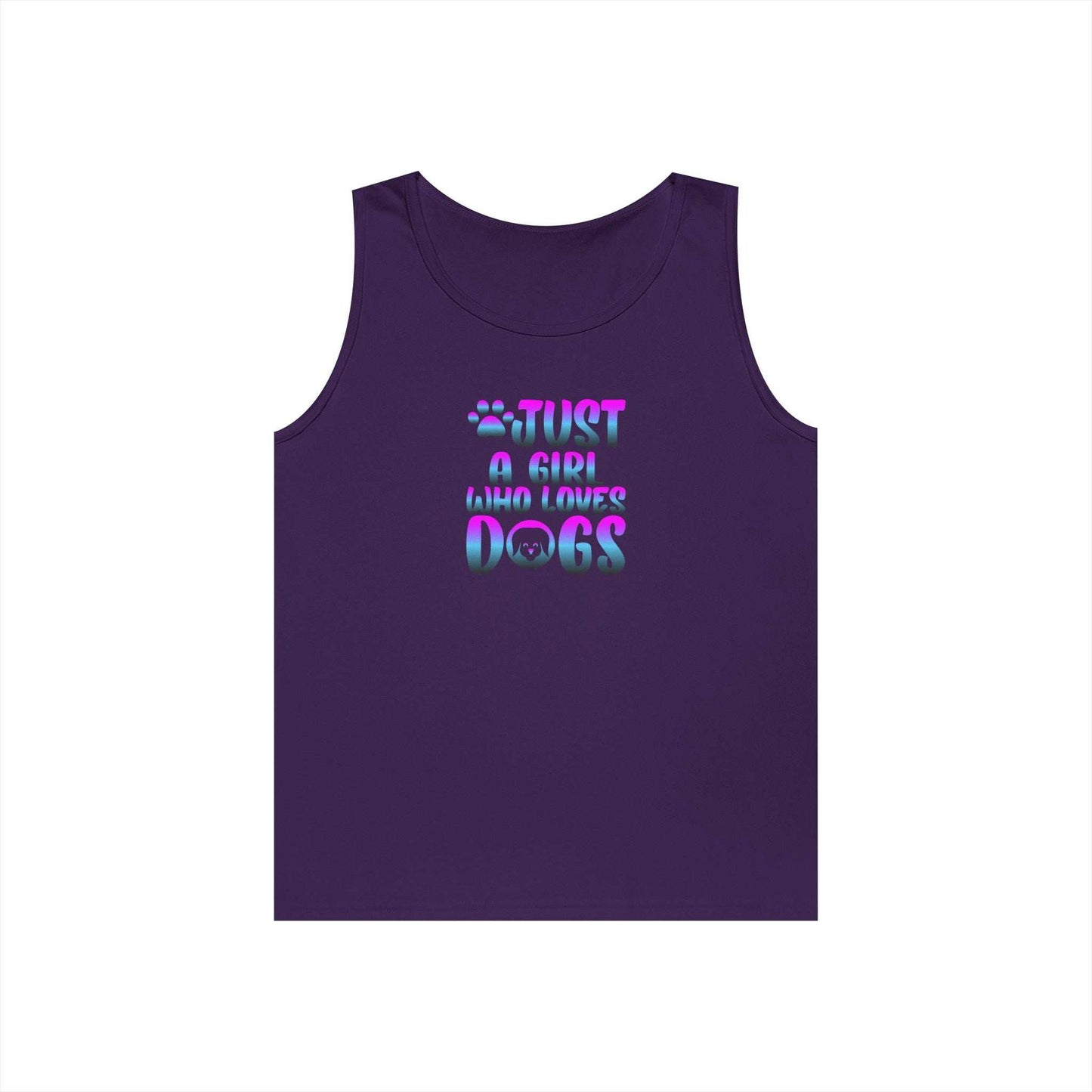 Just a Girl Who Loves Dogs Tank Top, Dog Lover Gift - Purrfect Pet Haven