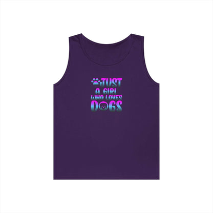 Just a Girl Who Loves Dogs Tank Top, Dog Lover Gift - Purrfect Pet Haven