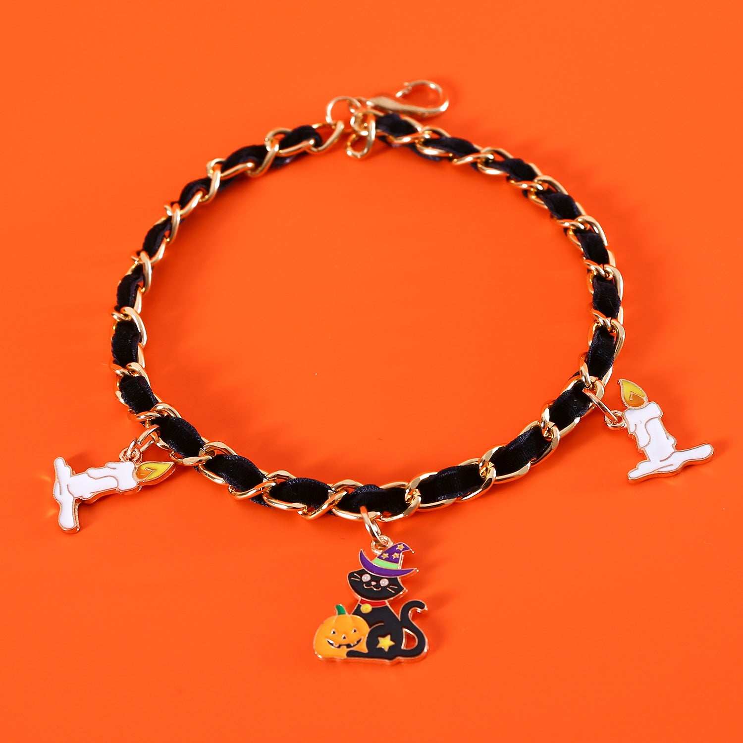 Luxurious Velvet Halloween Pet Collar - Gothic Bat Dripping Design - Purrfect Pet Haven
