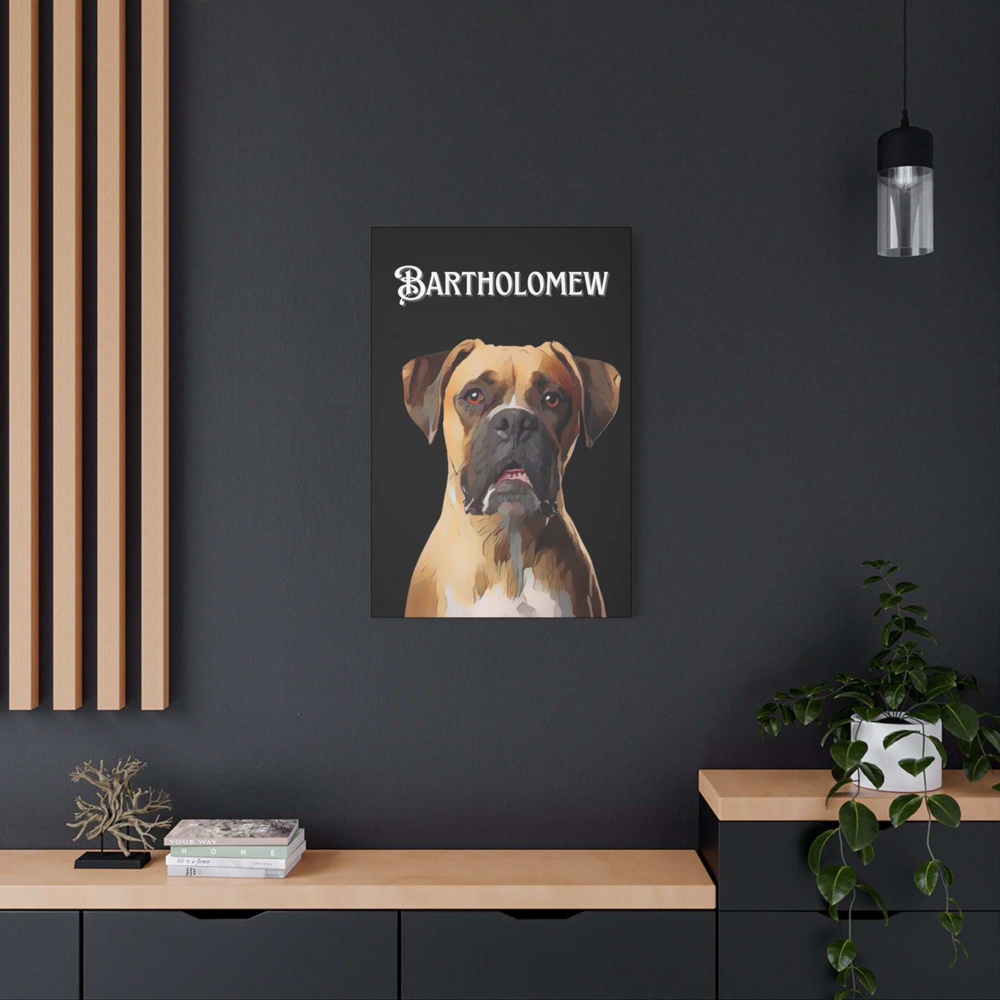 Personalized Dog Canvas Art - Custom Pet Portrait of Bartholomew | Purrfect Pet Haven