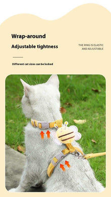 Fun "Cute Bee" Small Pet Harness & Matching Lead - Purrfect Pet Haven