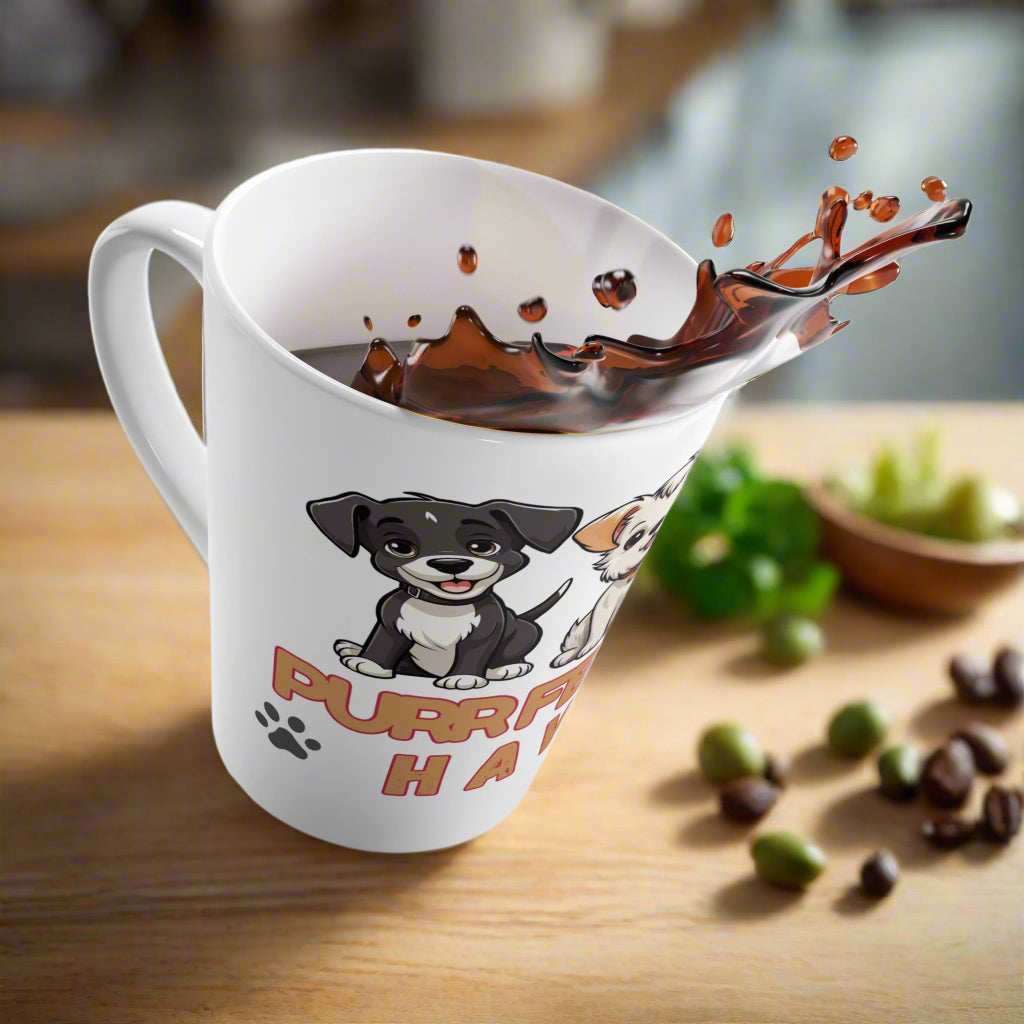 Purrfect Pet Haven Latte Mug - Adorable Dog-Themed Coffee Cup for Animal Lovers - Purrfect Pet Haven