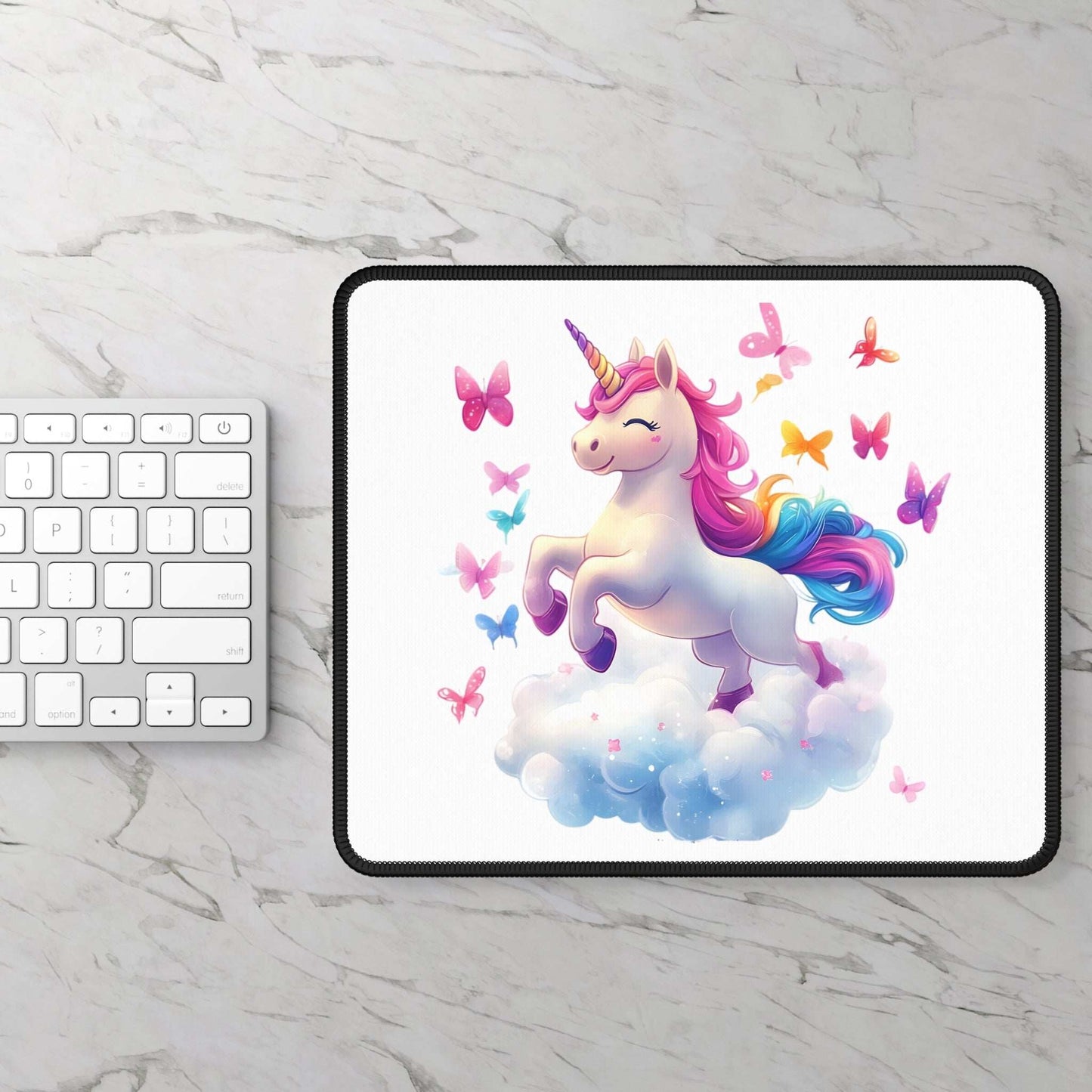 Fantasy Unicorn Gaming Mouse Pad - Colorful Butterfly Design - Purrfect Pet Haven