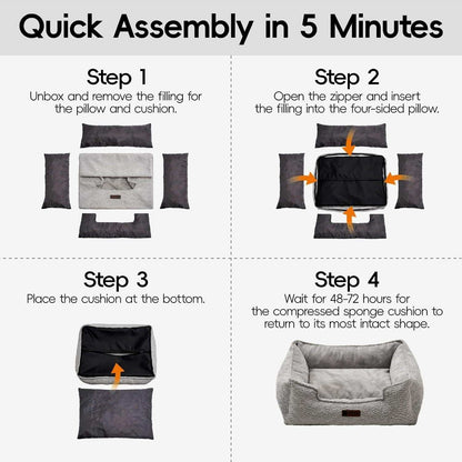 Rectangle Pet Bed - Medium Warming Calming - Purrfect Pet Haven
