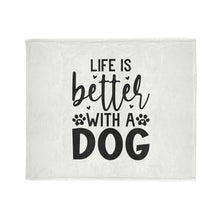 Dog Lover's Soft Polyester Blanket - 'Life is Better with a Dog' - Purrfect Pet Haven