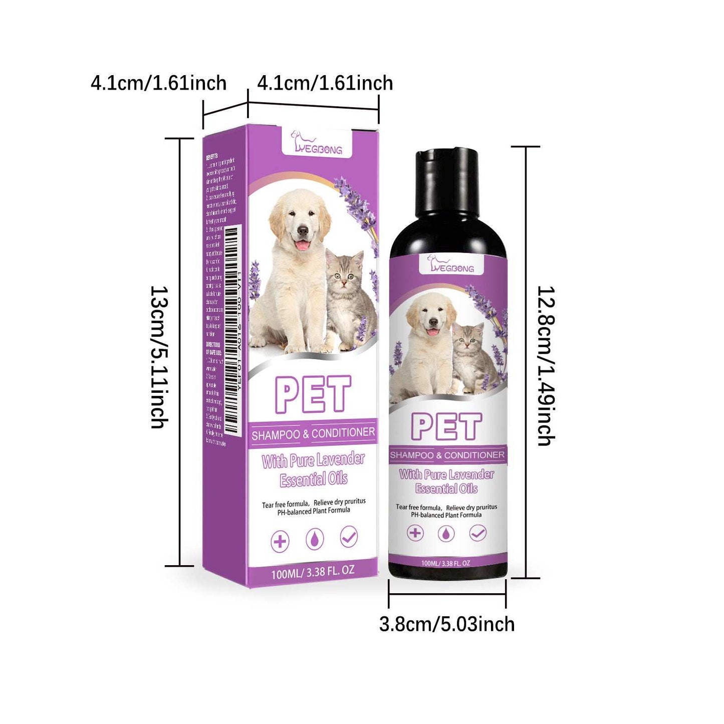 Pet Shampoo & Conditioner with Pure Lavender Essential Oils - Purrfect Pet Haven