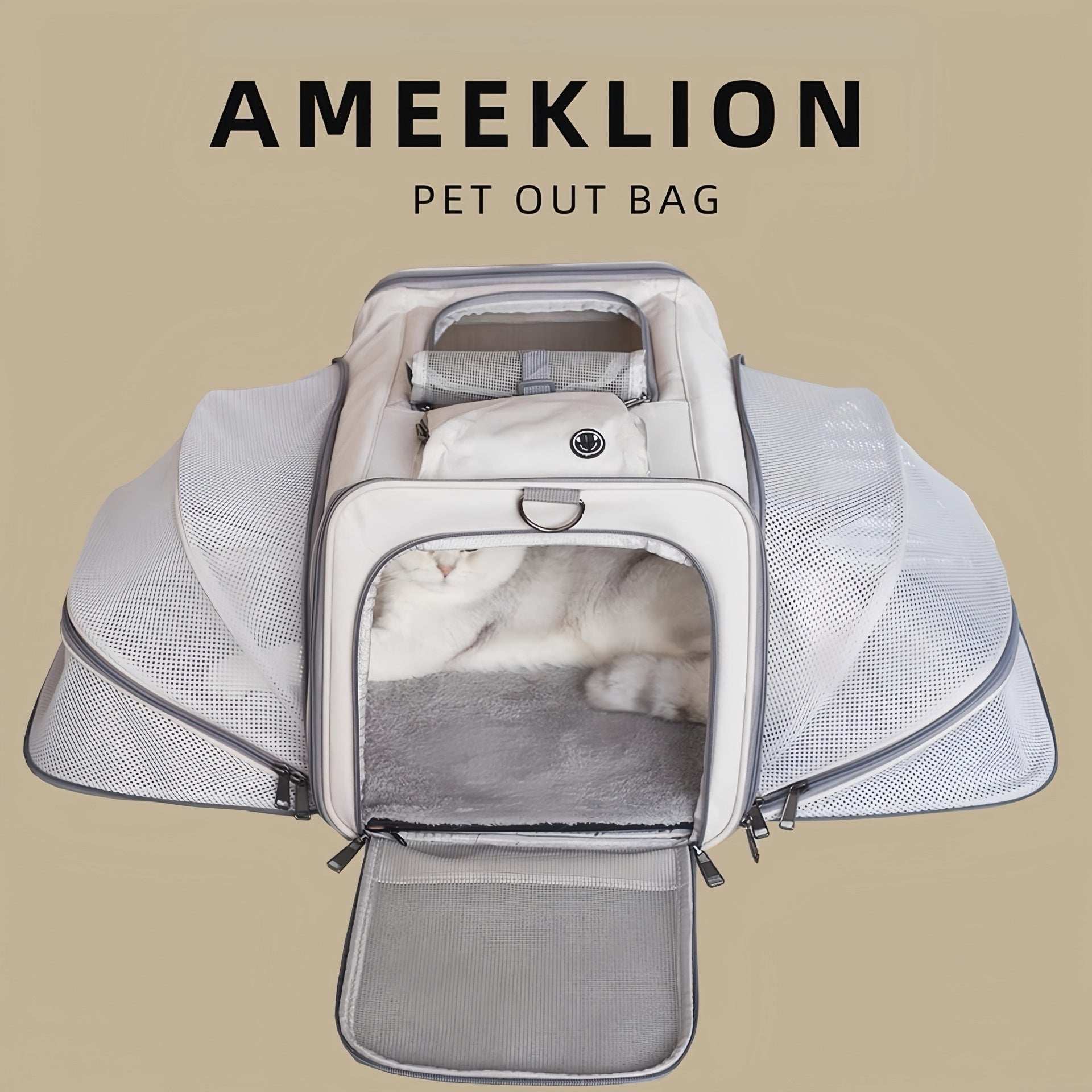 Portable Pet Carrier for Cats and Small Dogs - Breathable Travel Backpack - Purrfect Pet Haven