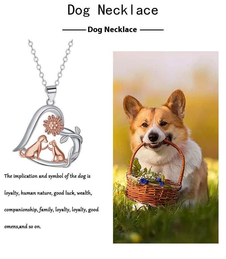 Pastoral Style Pendant Dog Necklace Women - Purrfect Pet Haven