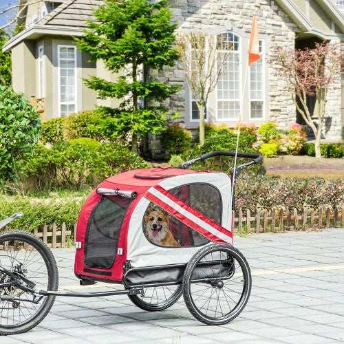Pet Bike Trailer & Stroller - 2-in-1 for Small Dogs - Purrfect Pet Haven