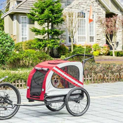 Pet Bike Trailer & Stroller - 2-in-1 for Small Dogs - Purrfect Pet Haven