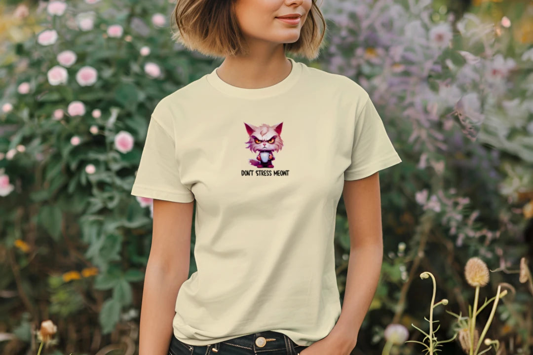 Cat T-Shirt - Stress Meowt Comfort Colors Tee - Purrfect Pet Haven