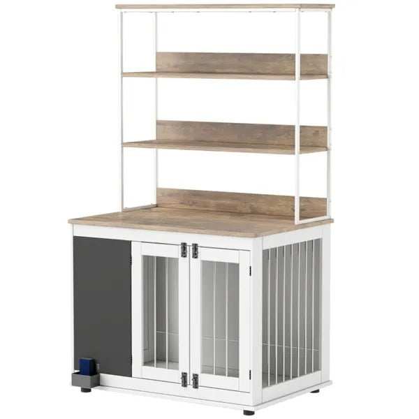 Furniture Dog Crate with Storage - Large Side Table Kennel - Purrfect Pet Haven