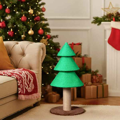 Christmas Tree Cat Scratcher - 31.5" Sisal Scratching Post - Purrfect Pet Haven