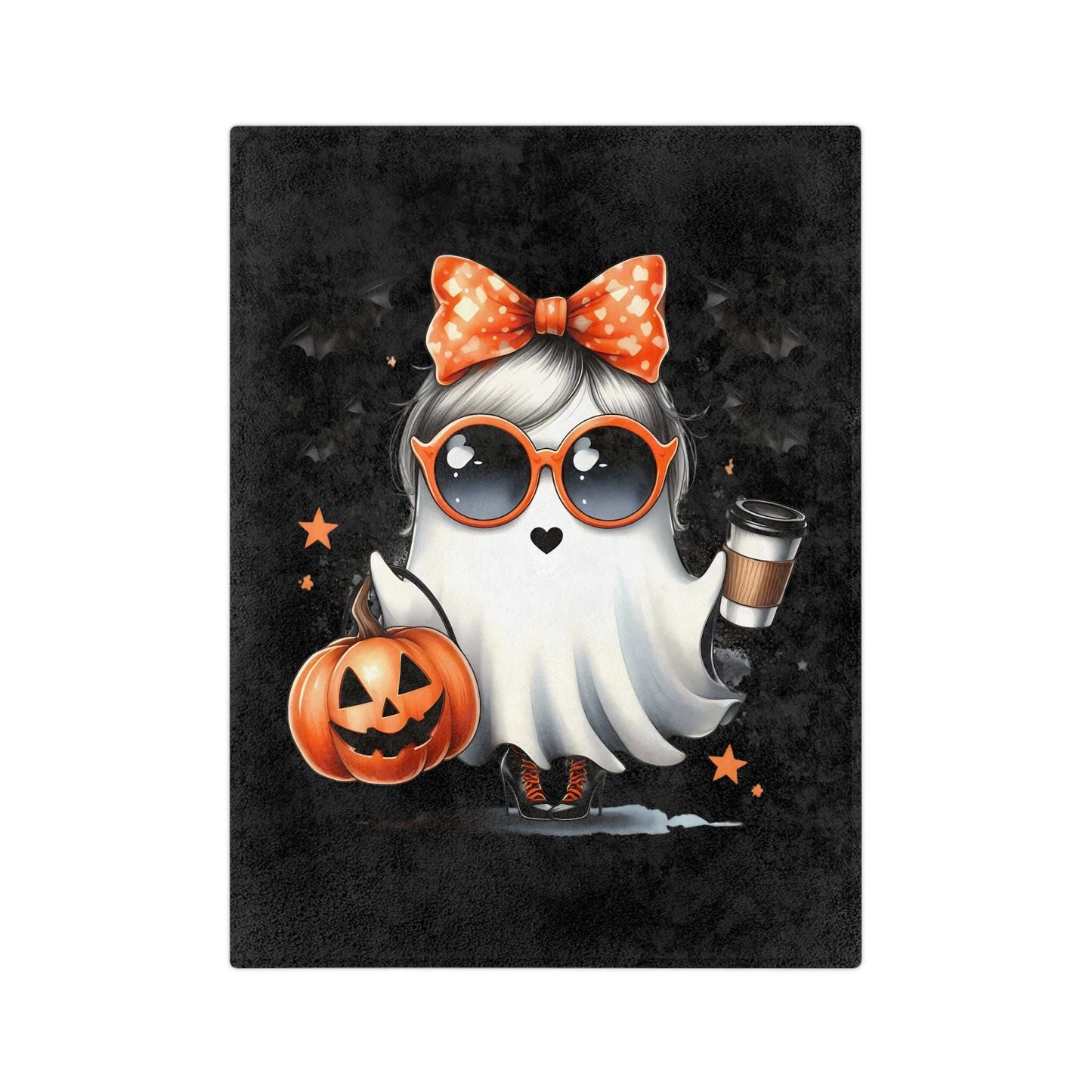 Halloween Ghost Blanket - Cute Spooky Fall Throw Microfiber - Purrfect Pet Haven