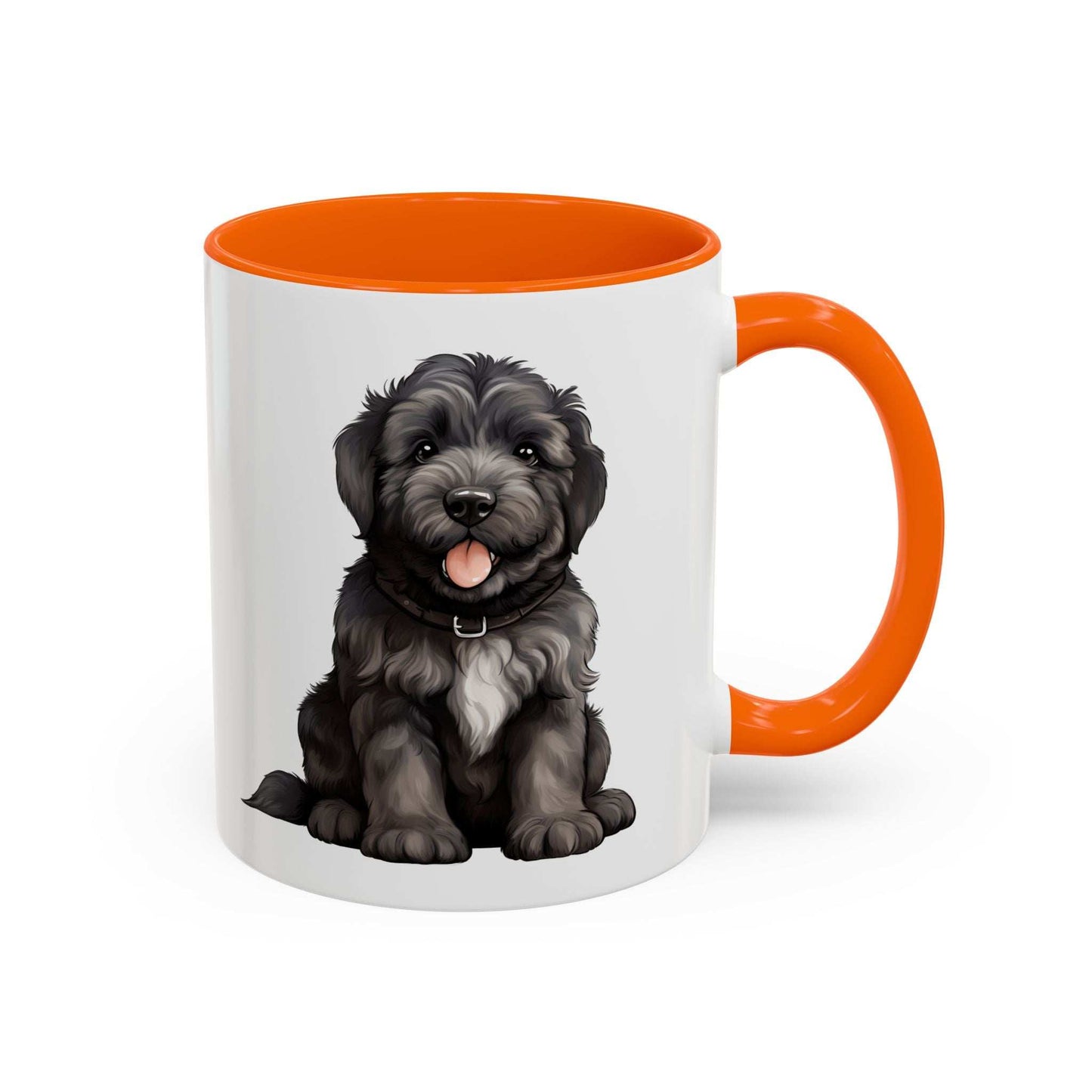 Cute Bouvier Des Flanders Dog Design Accent Coffee Mug - 11oz & 15oz - Purrfect Pet Haven
