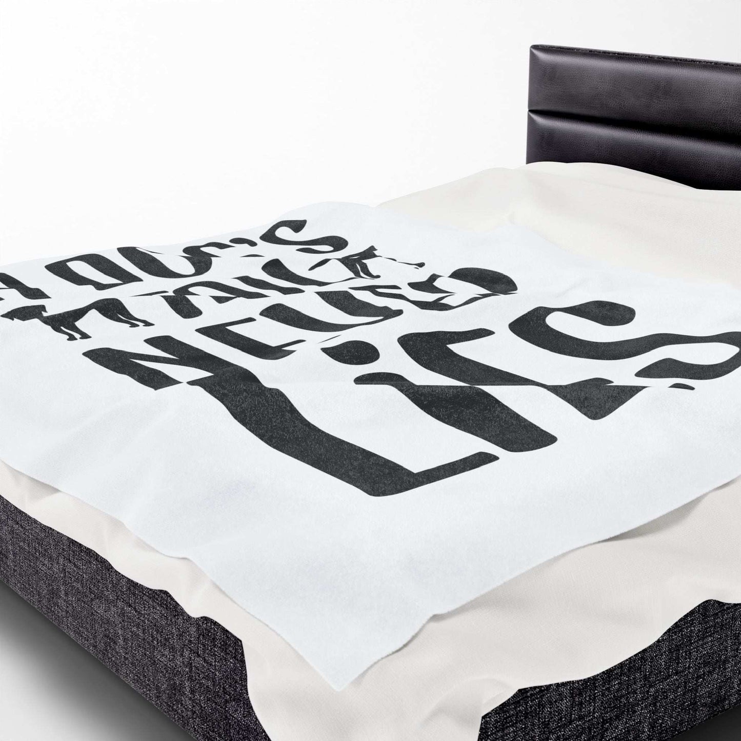Cozy Velveteen Plush Blanket - "A Dog's Tail Never Lies" - Pet Lover Gift - Purrfect Pet Haven